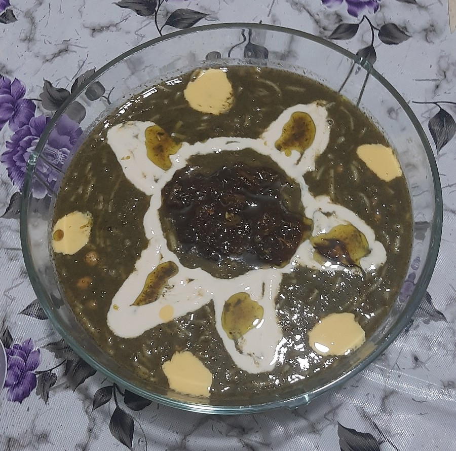 عکس آش شب چله جاتون سبز 