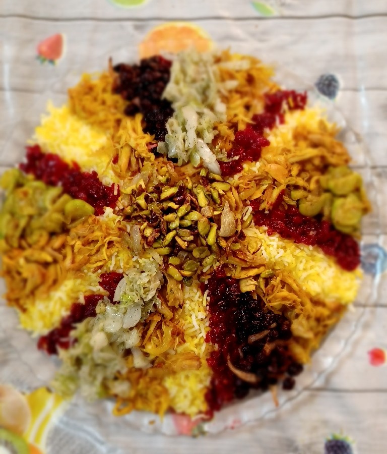 عکس مرصّع پلو (پلو تزئینی)