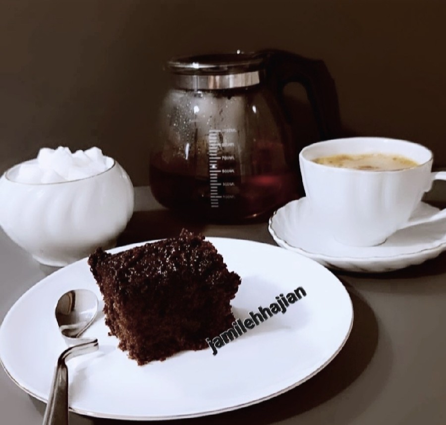 عکس کیک خیس شکلاتی