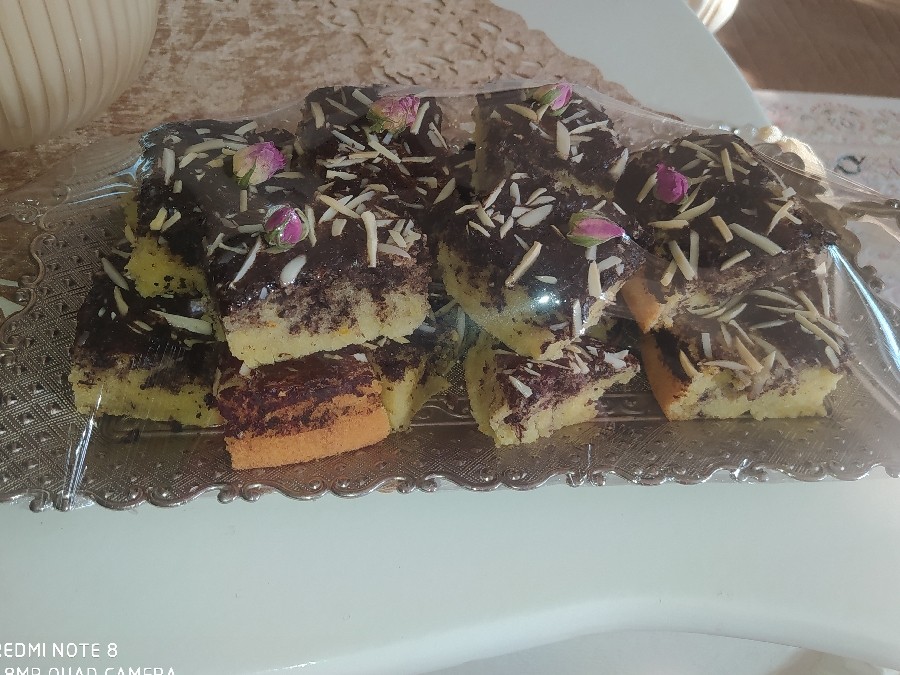عکس کیک پرتقال نارگیل 
