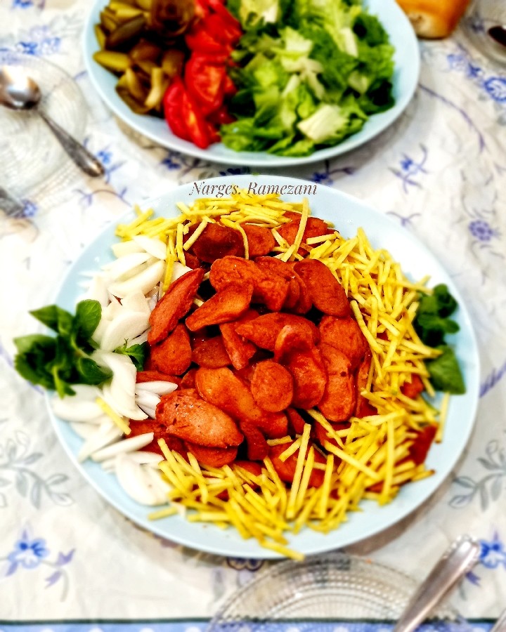 عکس سوسیس سیب زمینی