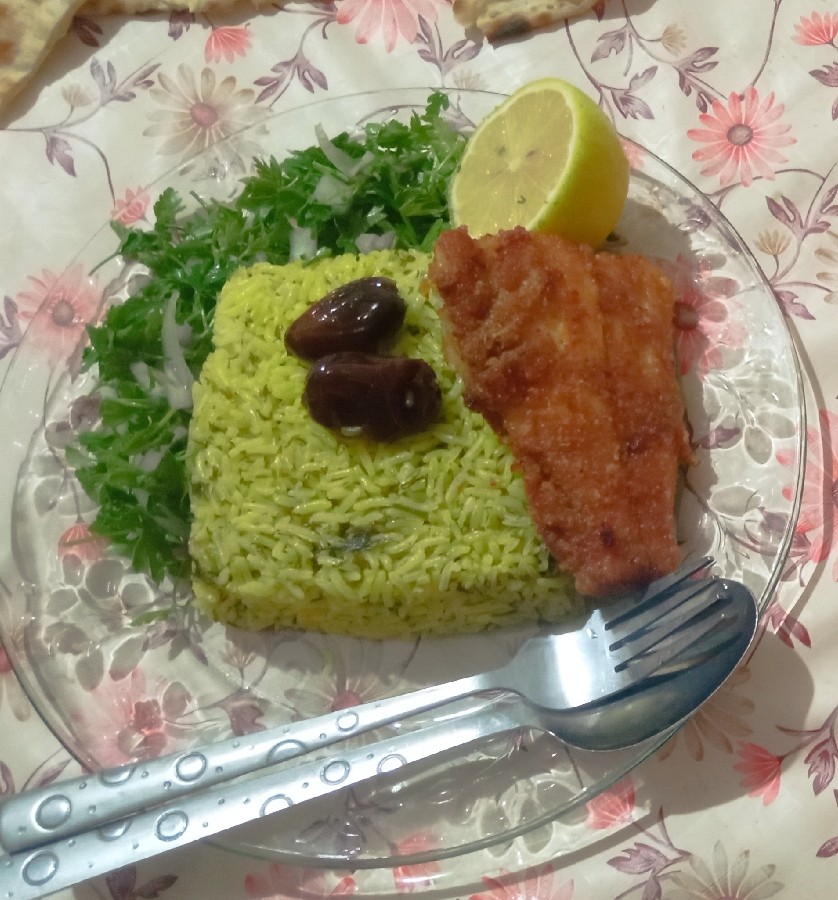 عکس سبزی پلو با ماهی