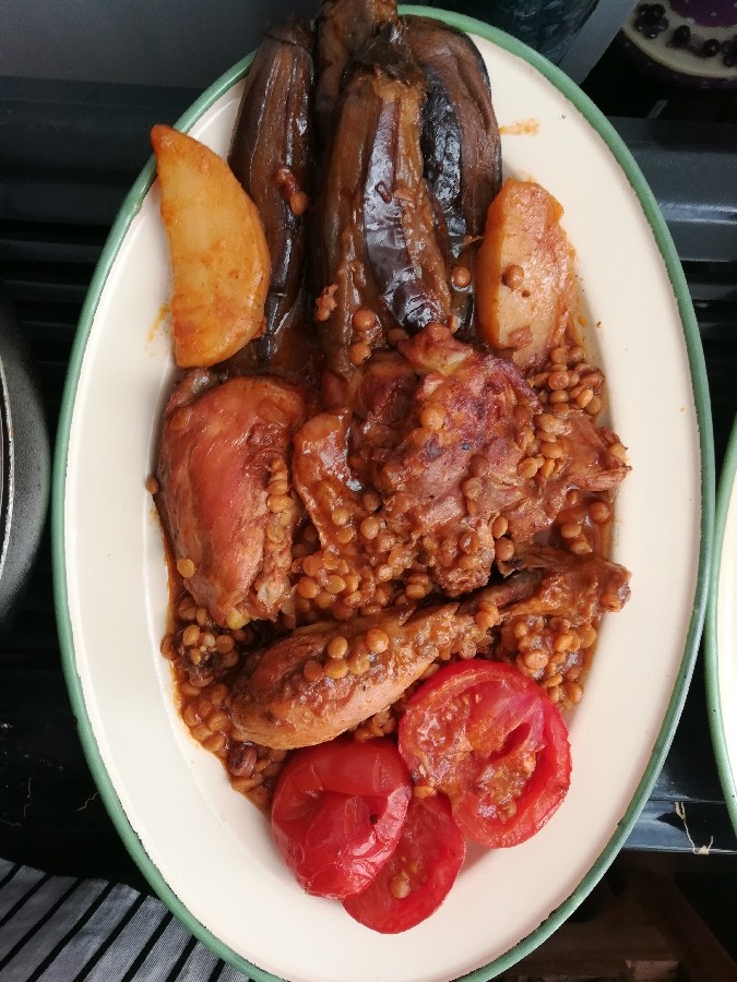 عکس چلو خورشت قیمه بادمجان.