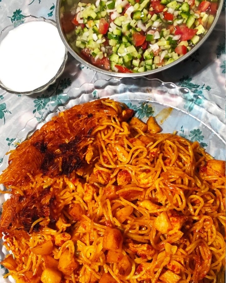 عکس ماکارونی با مرغ خوشمزههه