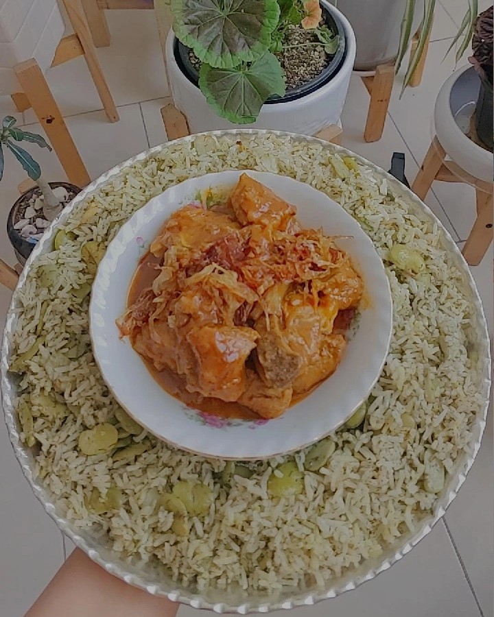 عکس باقالی پلو با گوشت