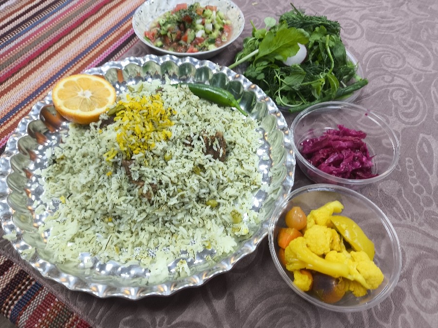 عکس باقالی پلو با ماهیچه