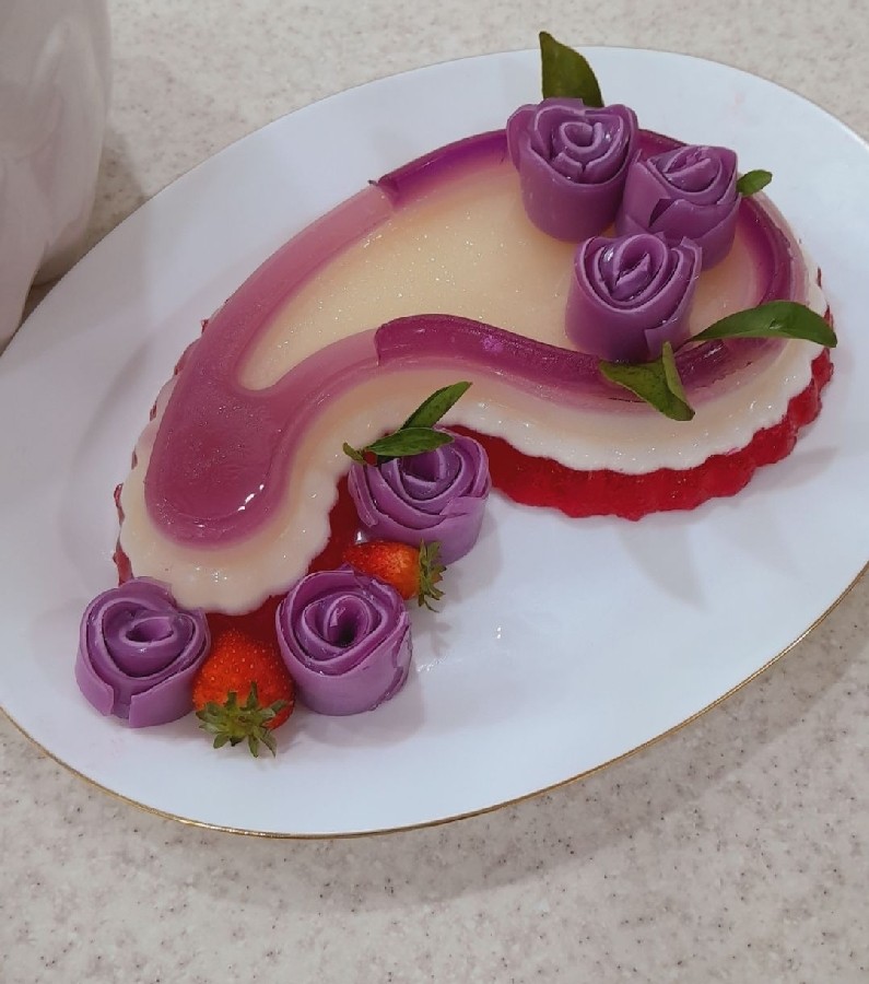 عکس ژله بستنی .ژله ساده .دسر عربی .سالاد فصل .ماست خیار