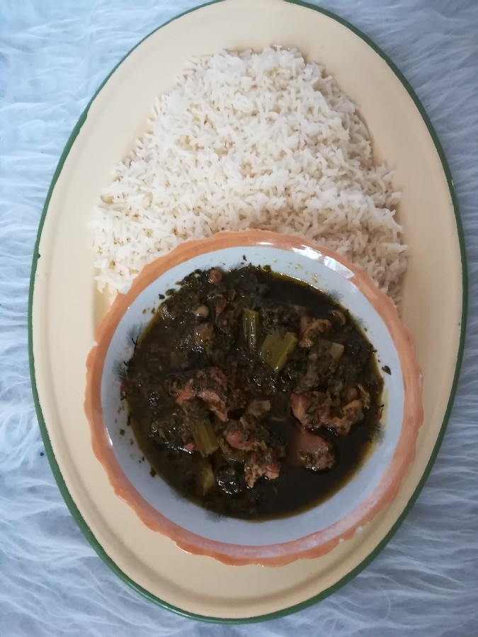عکس چلو خورشت کرفس.