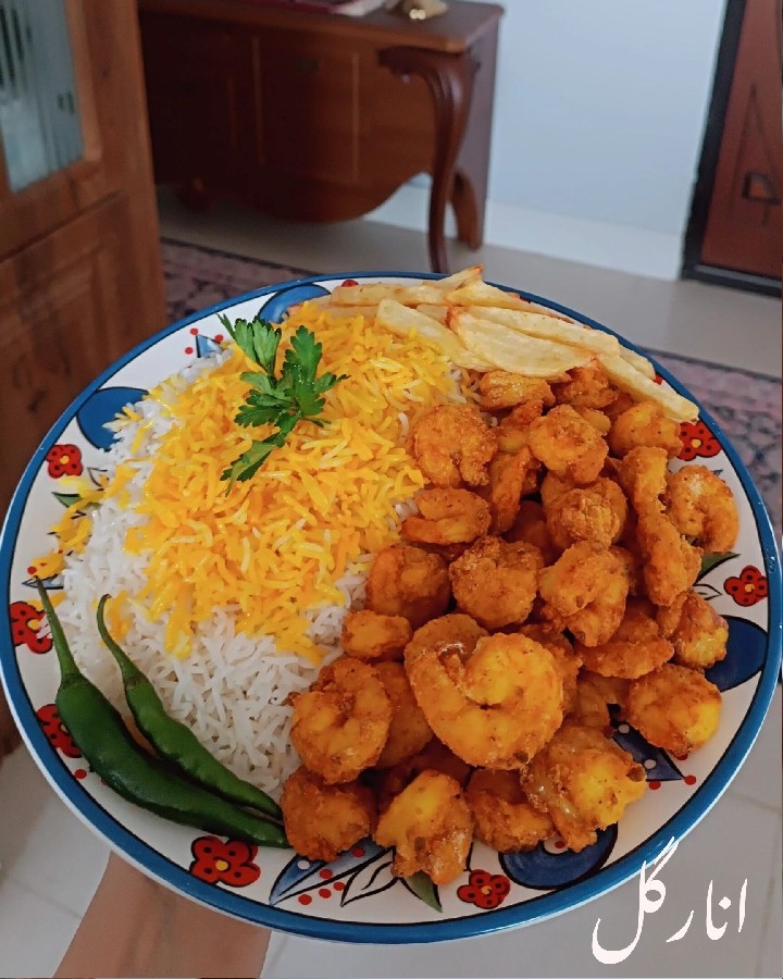 عکس میگو سرخ شده