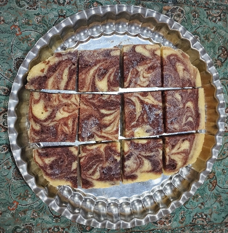 عکس کیک زبرا تابه ای