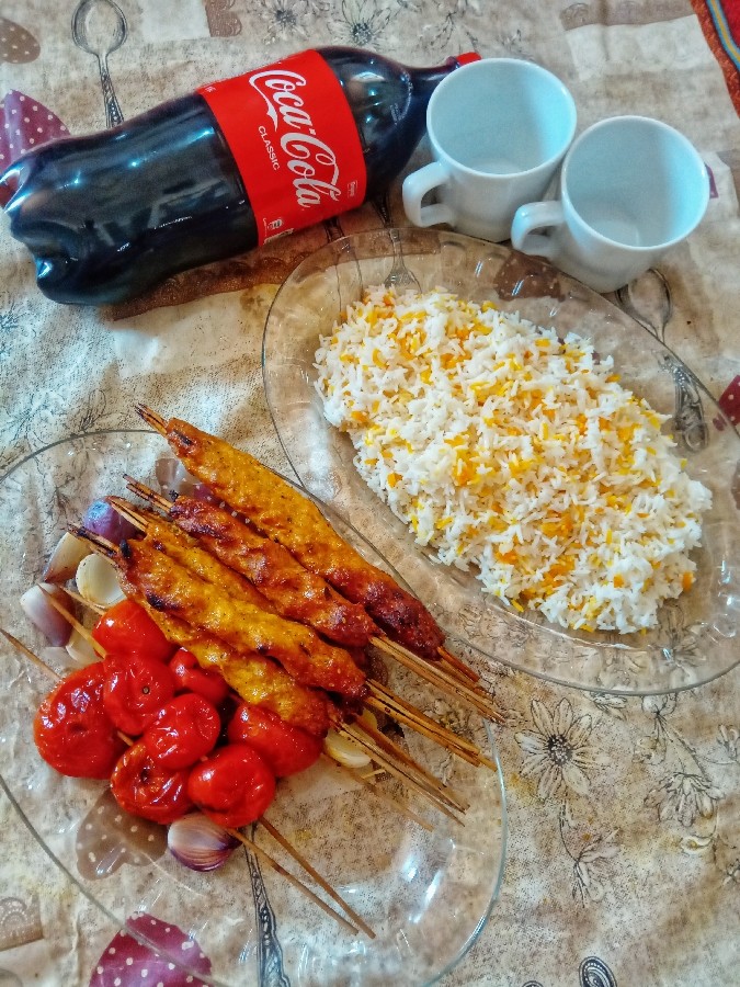 عکس کوبیده مرغ زعفرانی
