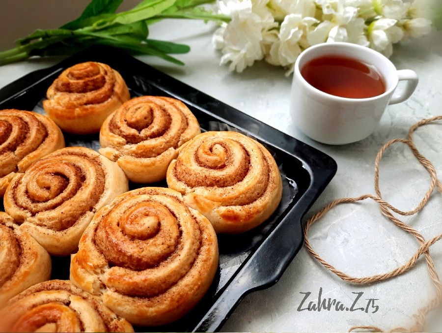 عکس نان رول دارچینی 