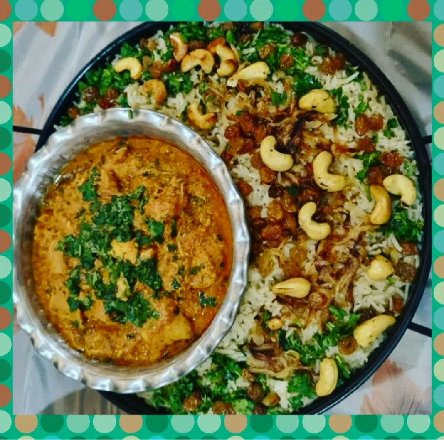 عکس (پلو ؛خورش کاری*غذای هندی*)