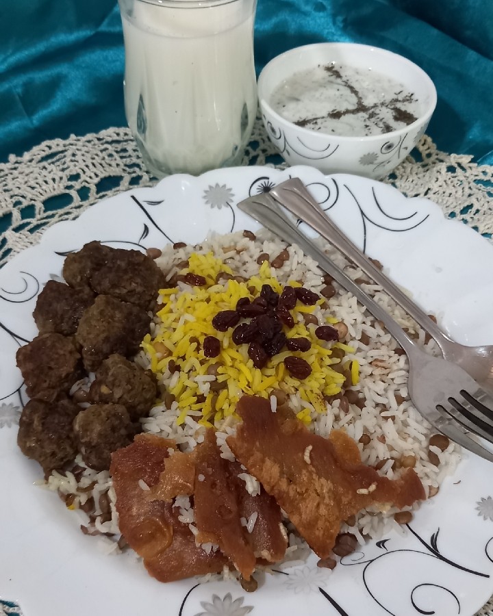 عکس ساچمه پلو (عدس پلو)