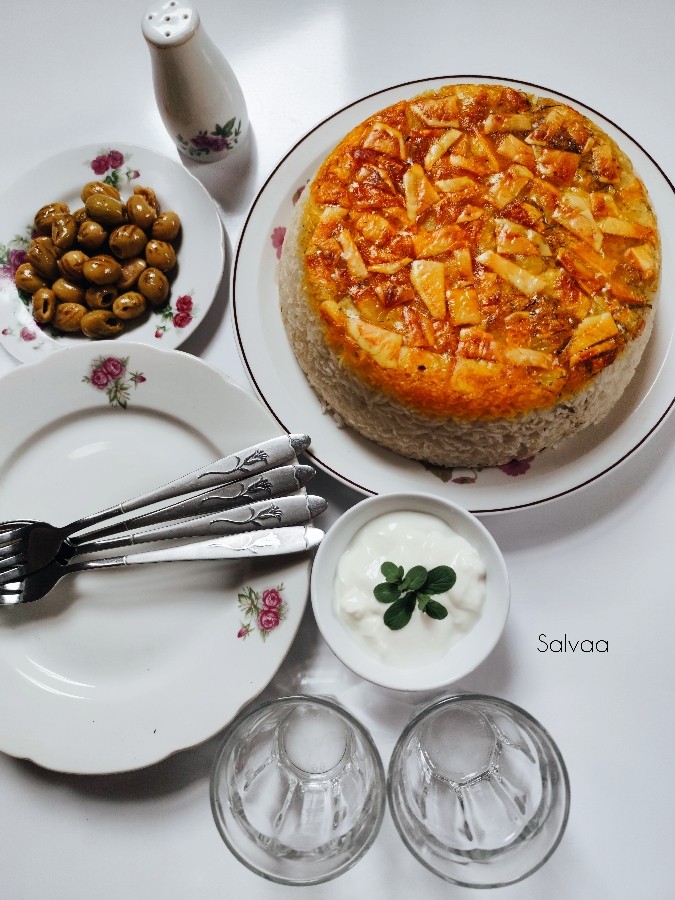 عکس شوید پلو با تن ماهی