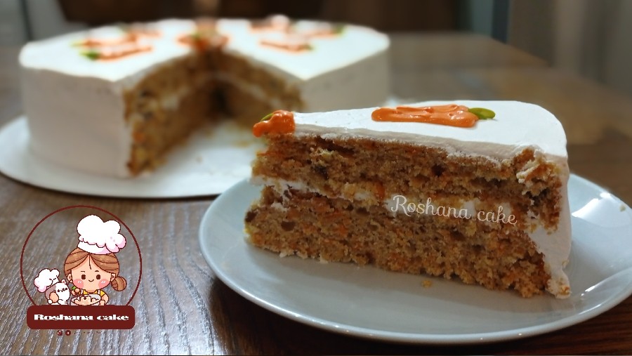 عکس کیک هویج و گردو