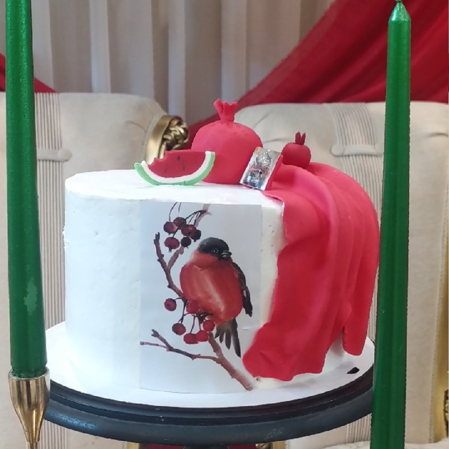 عکس کیک یلدایی عروس