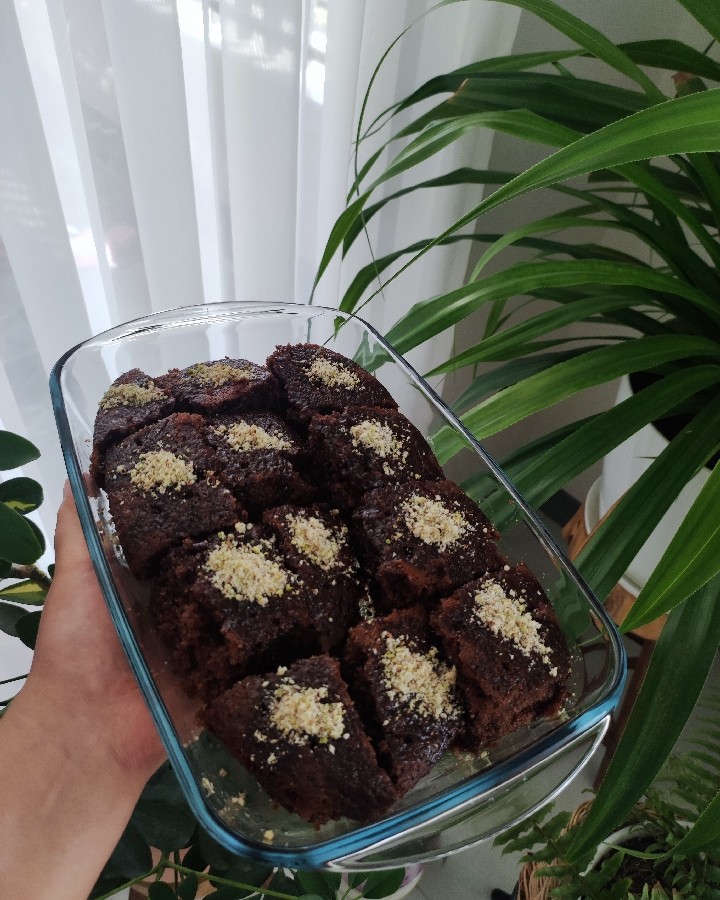 عکس کیک خیس شکلاتی