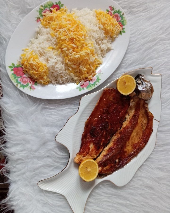 عکس چلو ماهی سوخاری.