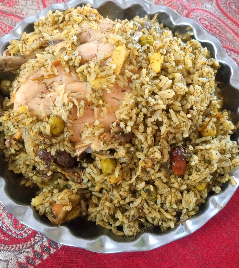 عکس شویدپلو با مرغ