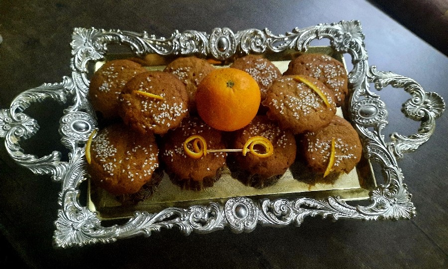 عکس کاپ کیک پرتقالی