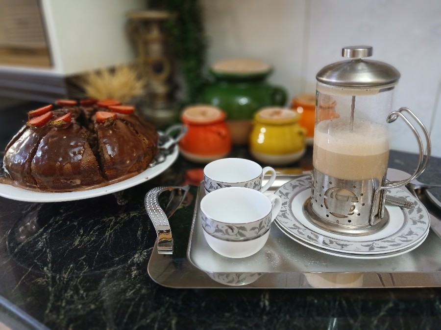 عکس کیک خیس شکلاتی