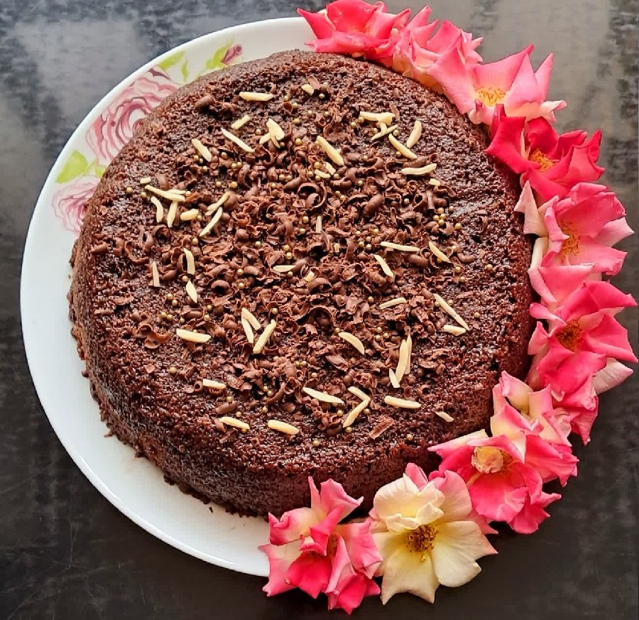 عکس کیک خیس شکلاتی