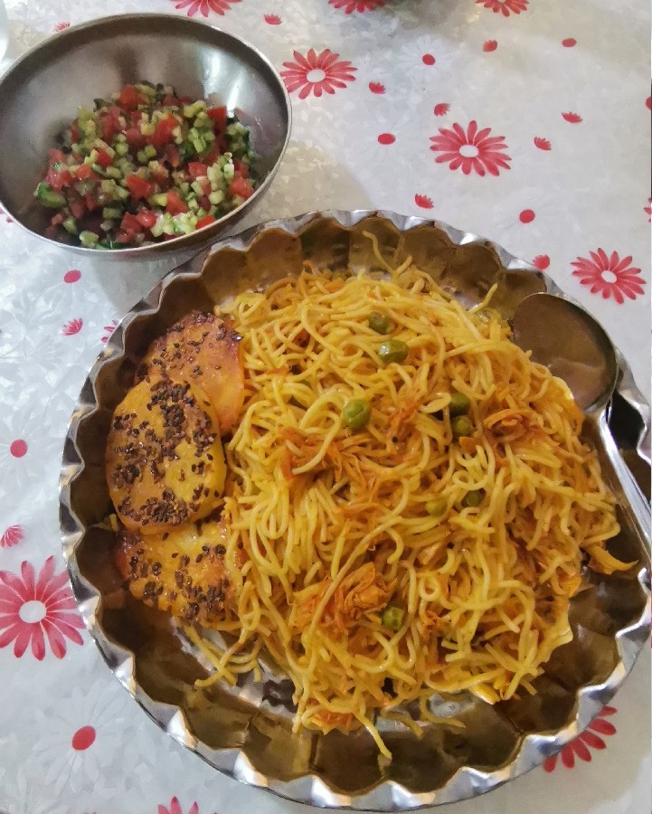 عکس ماکارونی با مرغ