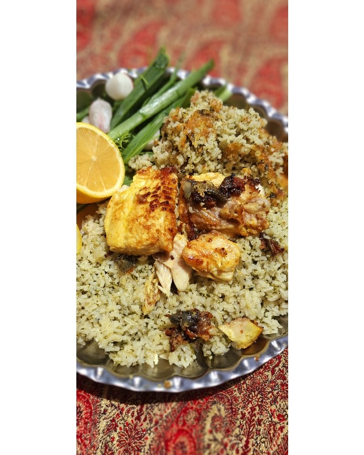 عکس سبزی پلو با ماهی