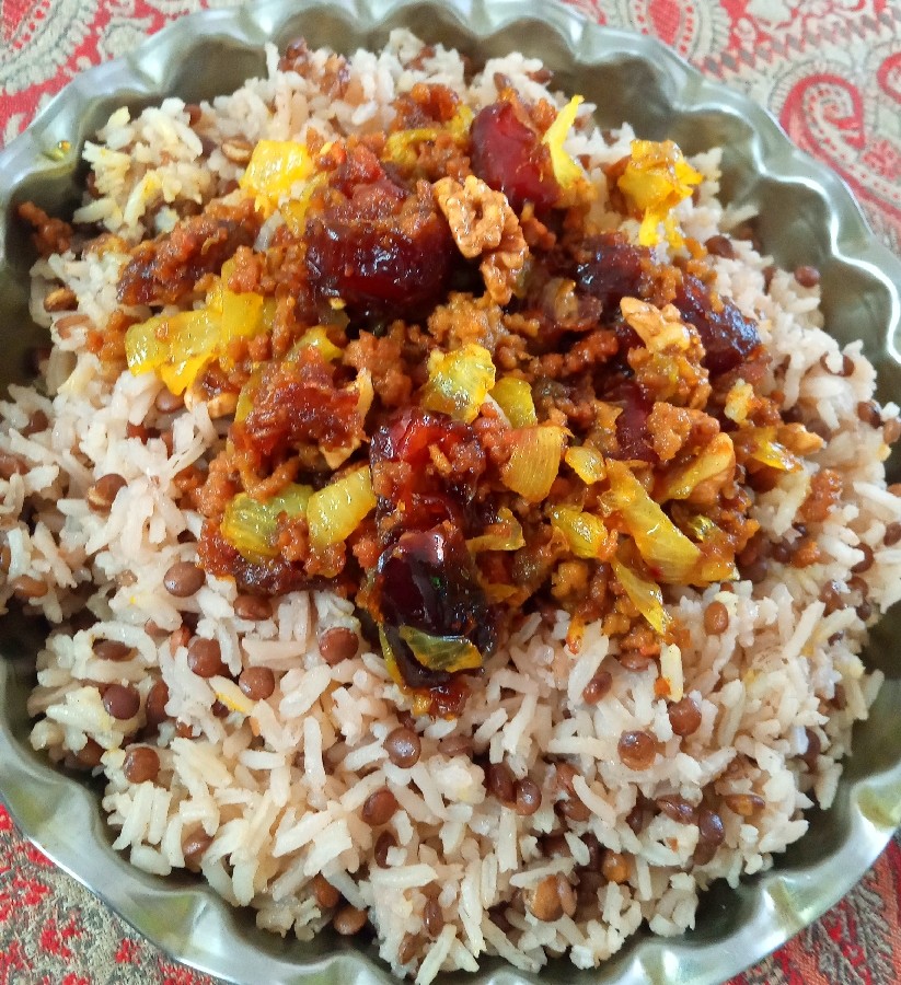 عکس عدس پلو