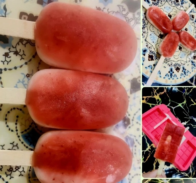 عکس بستنی توت فرنگی 