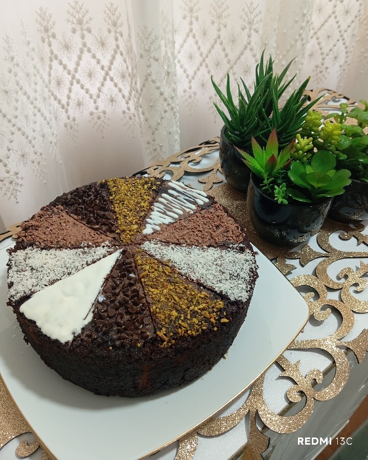 عکس کیک خیس شکلاتی 