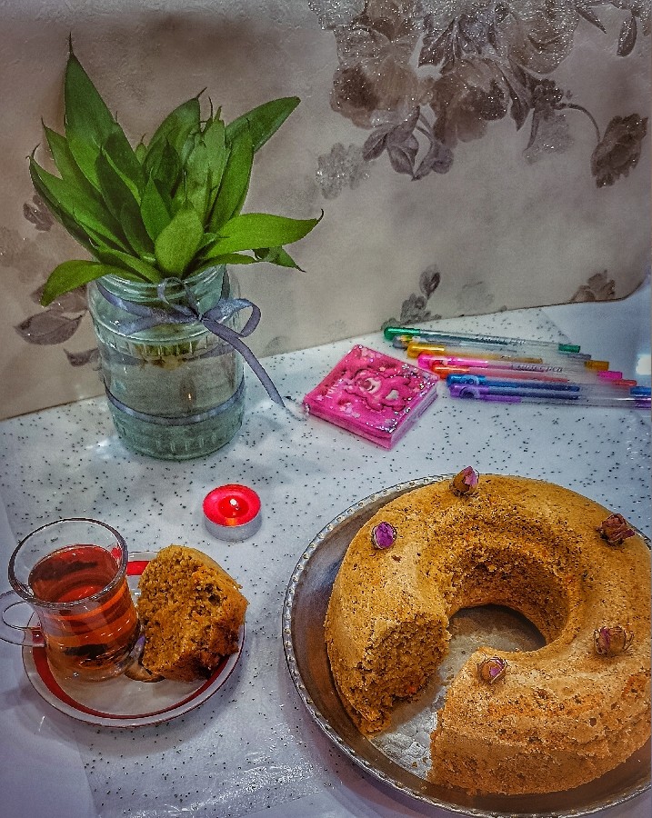 عکس کیک هویج گردو