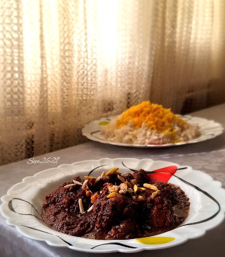 عکس خورش فسنجان با مرغ