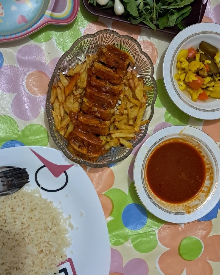 عکس رولت مرغ با مغزها.