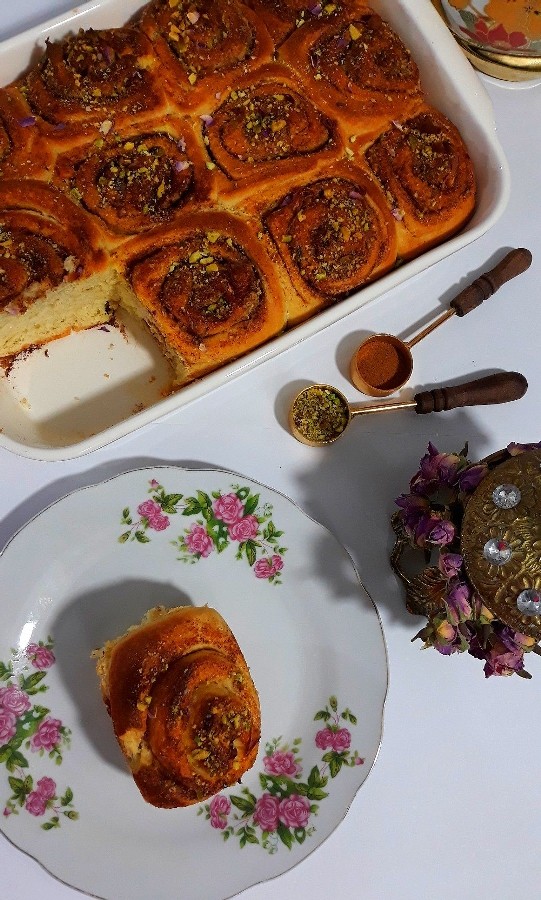 عکس نان رول دارچینی