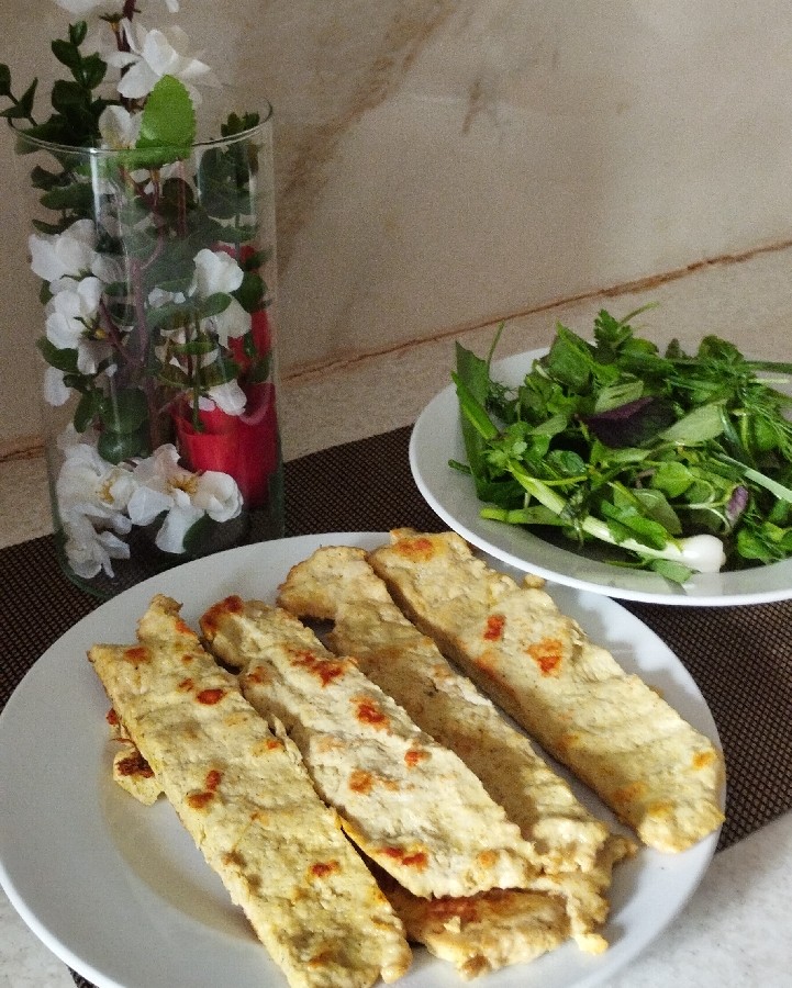 عکس کباب تابه ای مرغ به وقت رژیم