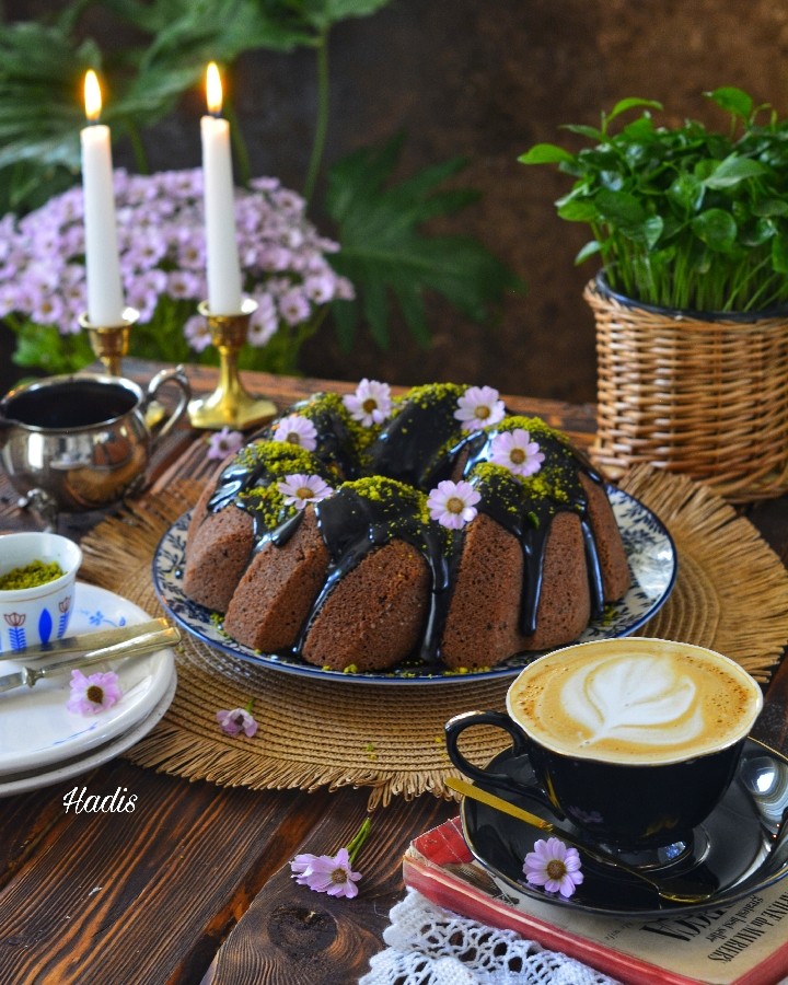 عکس کیک خیس شکلاتی