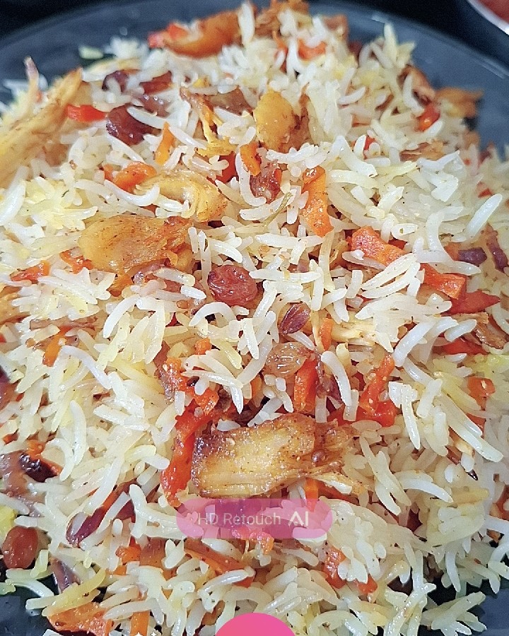 هویج پلو با مرغ