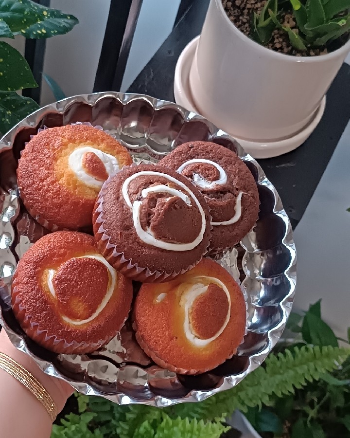 عکس پای کیک شکلاتی و وانیلی....
