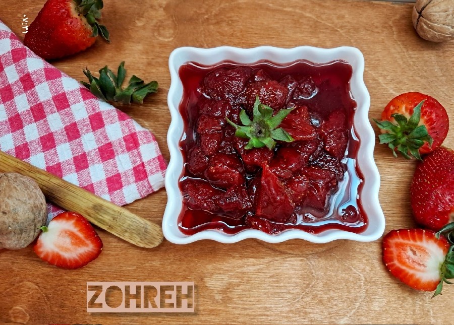 عکس مربای توت فرنگی 