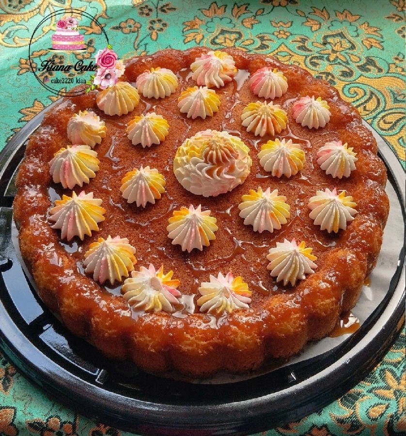 عکس کیک خیس کاراملی 
دو تخم مرغی 
