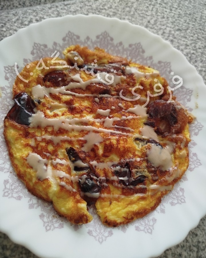 عکس املت خرما و ارده