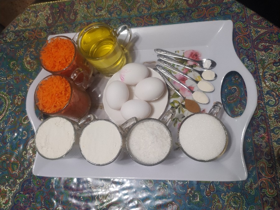 عکس کیک نارگیل و هویج