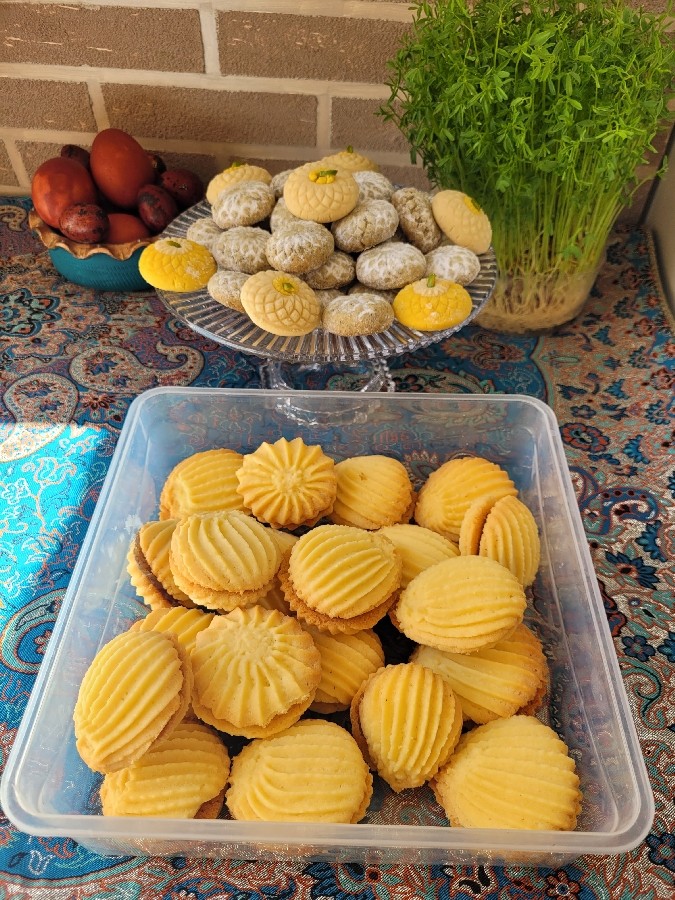 عکس شیرینی آلما و چای