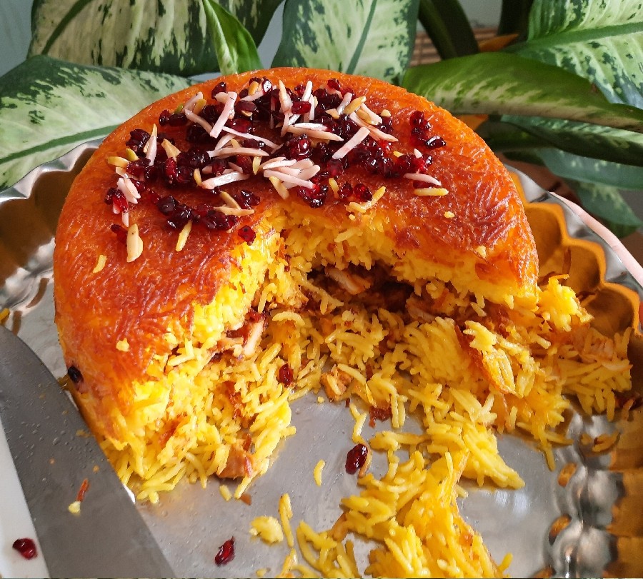 عکس تهچین مرغ
