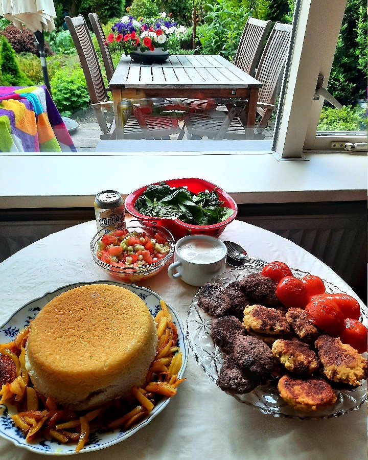 عکس کباب مرغ و گوشت تابه ای