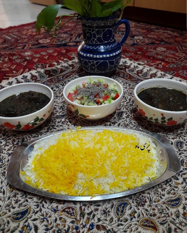 عکس برنج خورشت سبزی