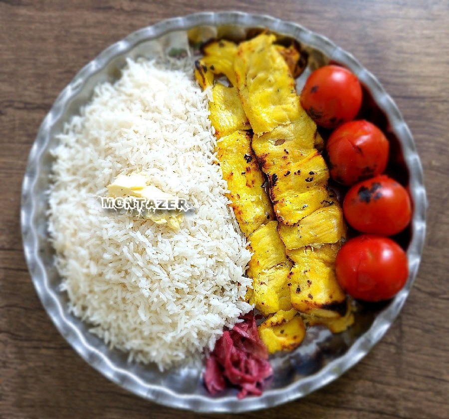عکس جوجه کباب زعفرانی
