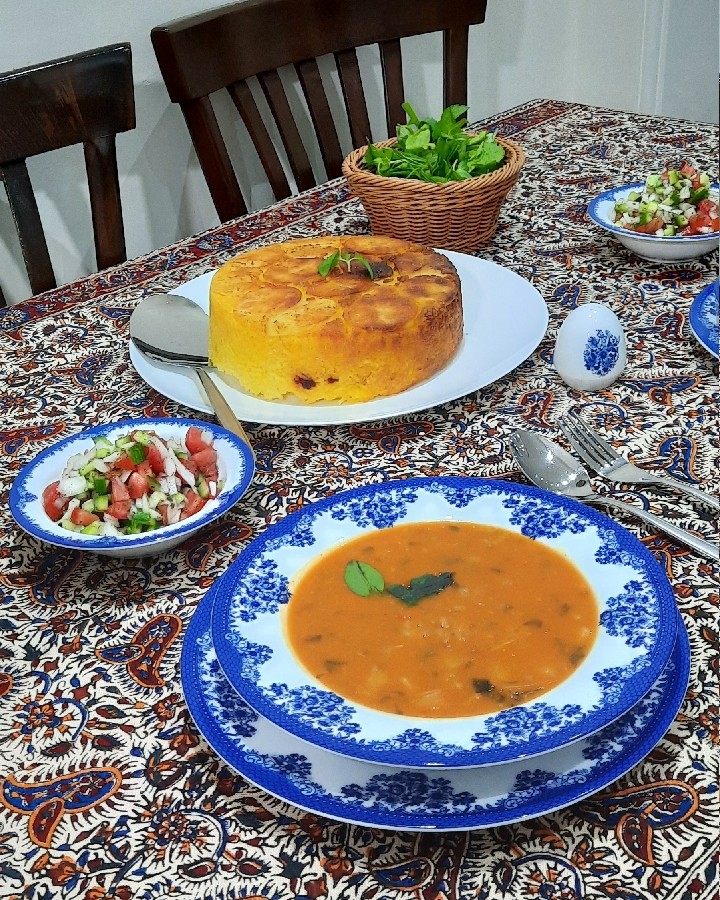 عکس تهچین مرغ